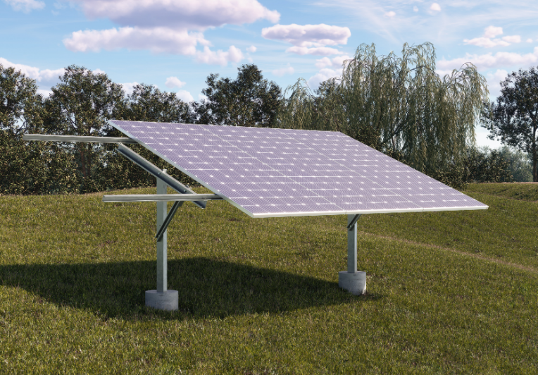 Estrutura metálica fotovoltaica Solo